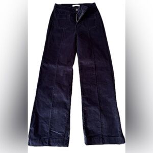 Corduroy navy blue jeans